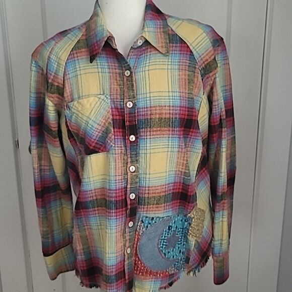 Handmade Vintage Upcycled Kantha & Flannel Shacket - JIMI HENDRIX - Picture 8 of 12